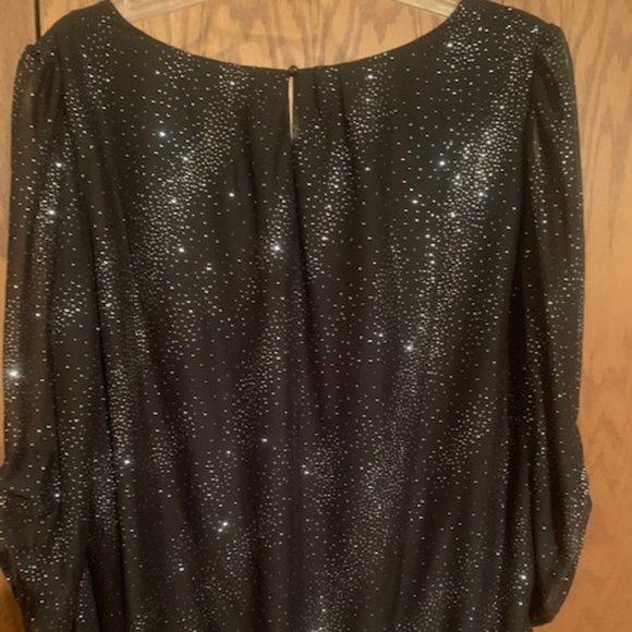 NWT Roz & Ali Black Sparkle Top 1X - Picture 4 of 4